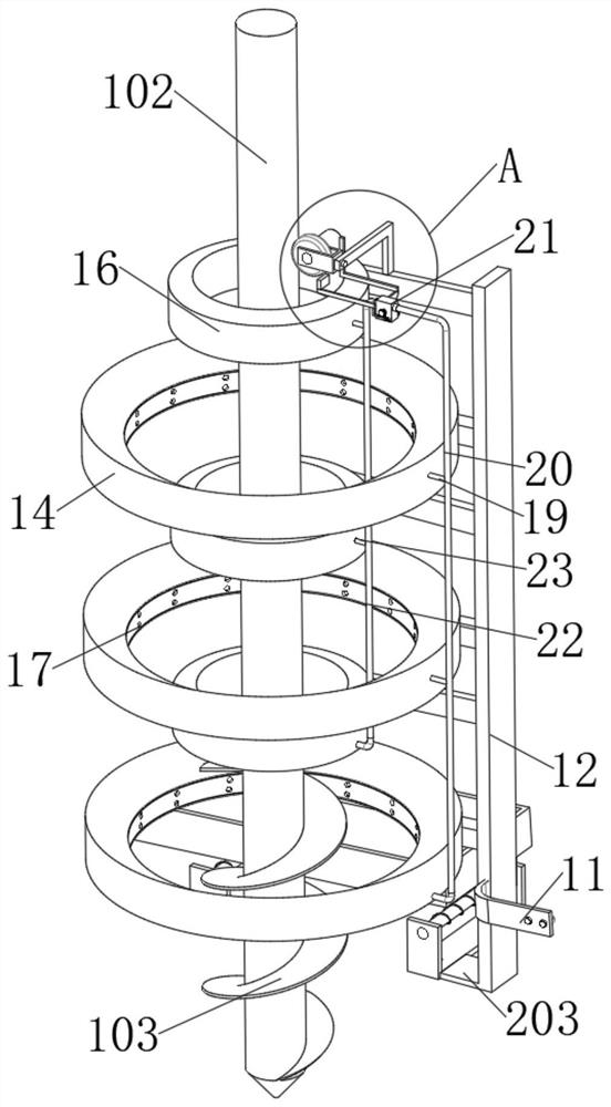 Piling device for urban road traffic engineering construction