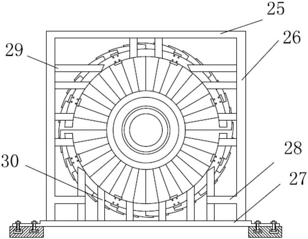 Electromagnetic harmonic wave exciting device for high-speed rotating impeller