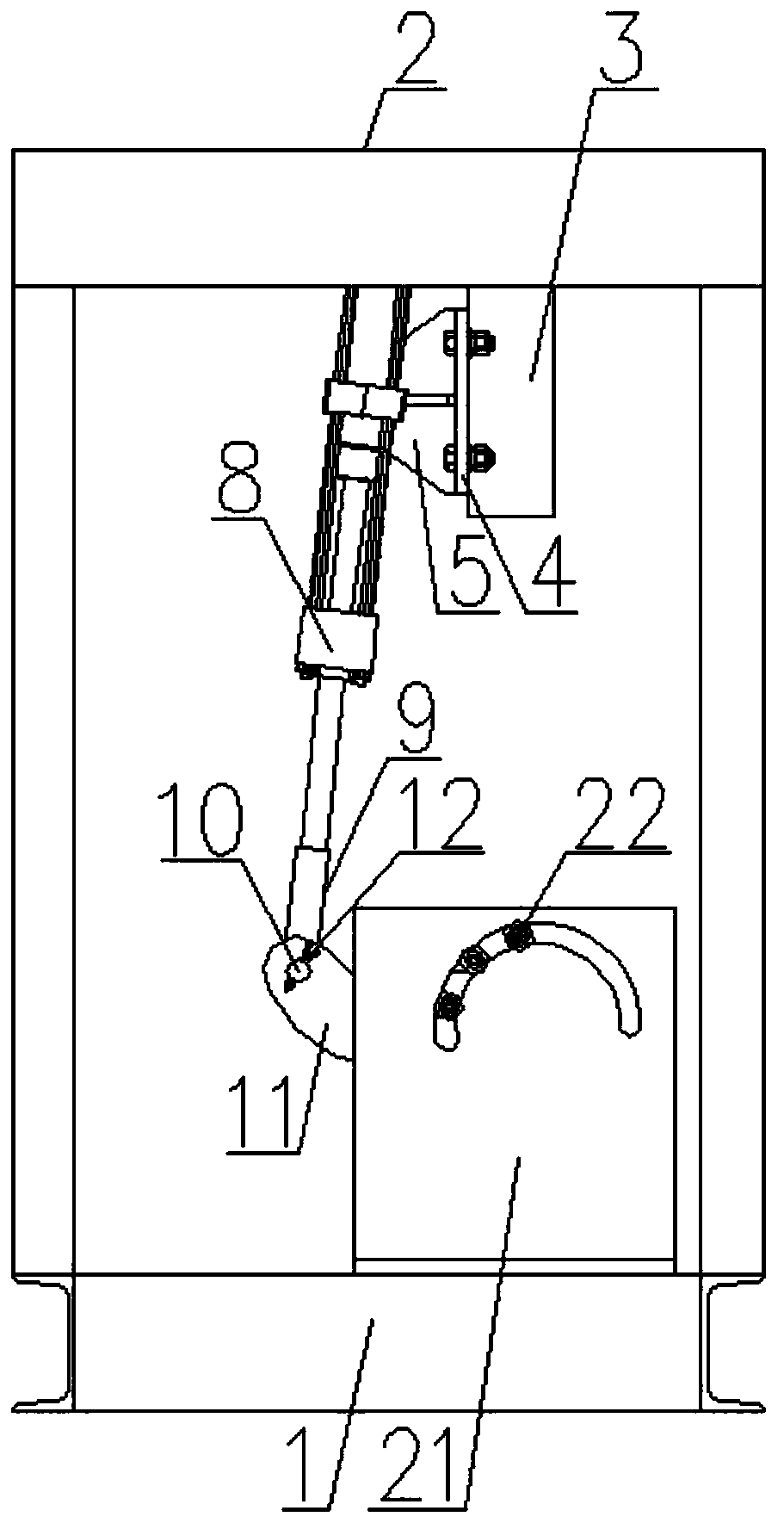 Physical scum isolating and pouring device for anode formwork