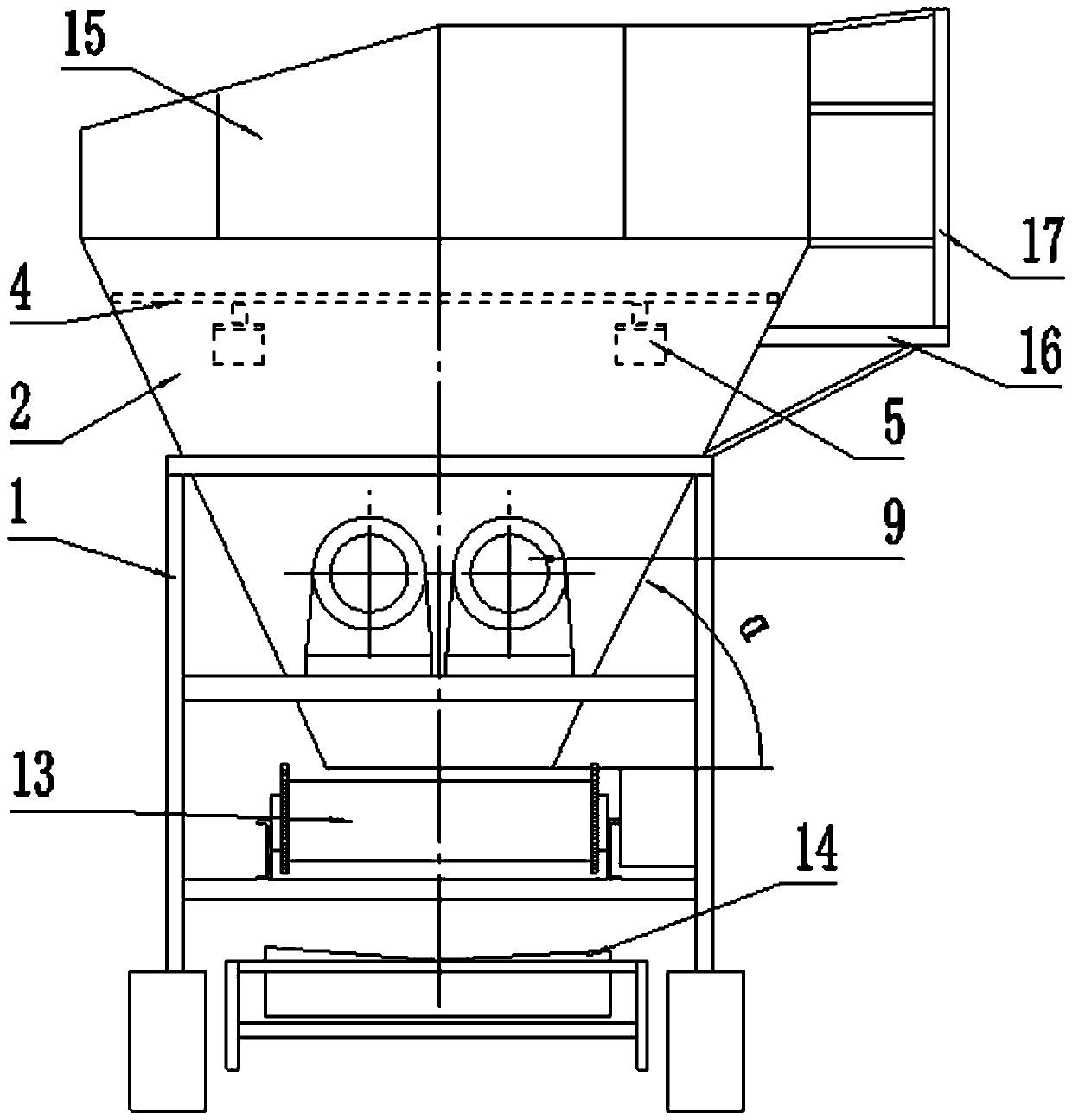 Special loading device for lime-soil mixing