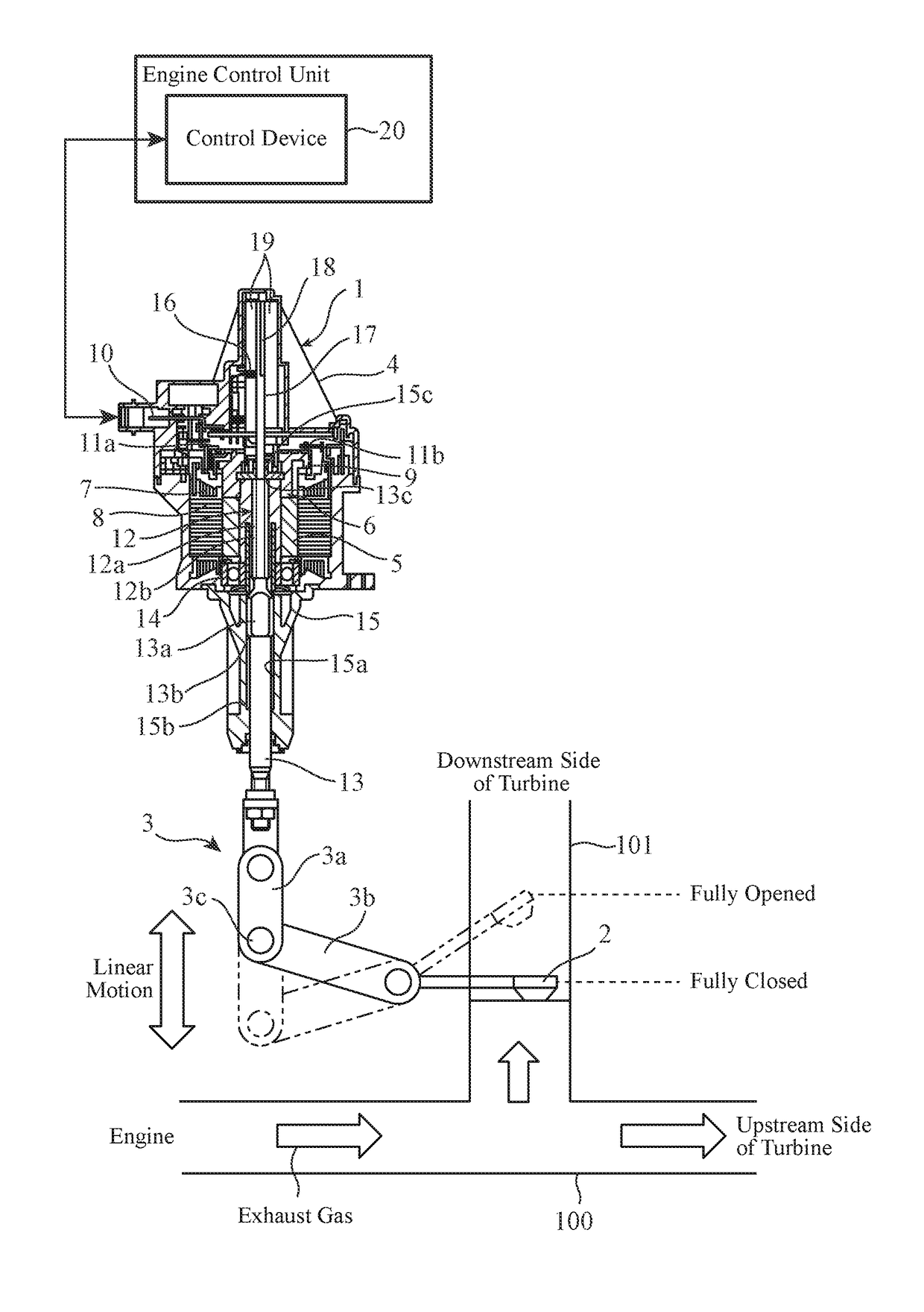 Control device for actuator, actuator, valve driving device and control method for actuator