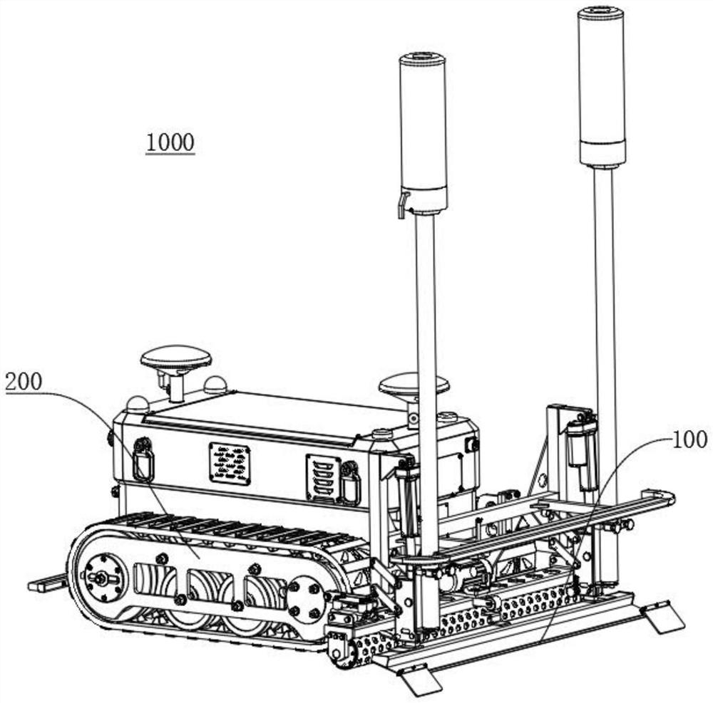 Crawler belt transmission structure,crawler belt chassis and trowelling robot