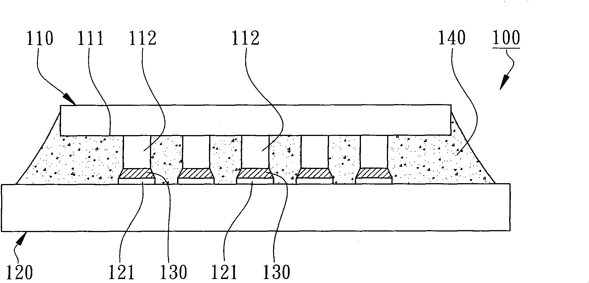 Flip-chip construction maintaining solder positioning