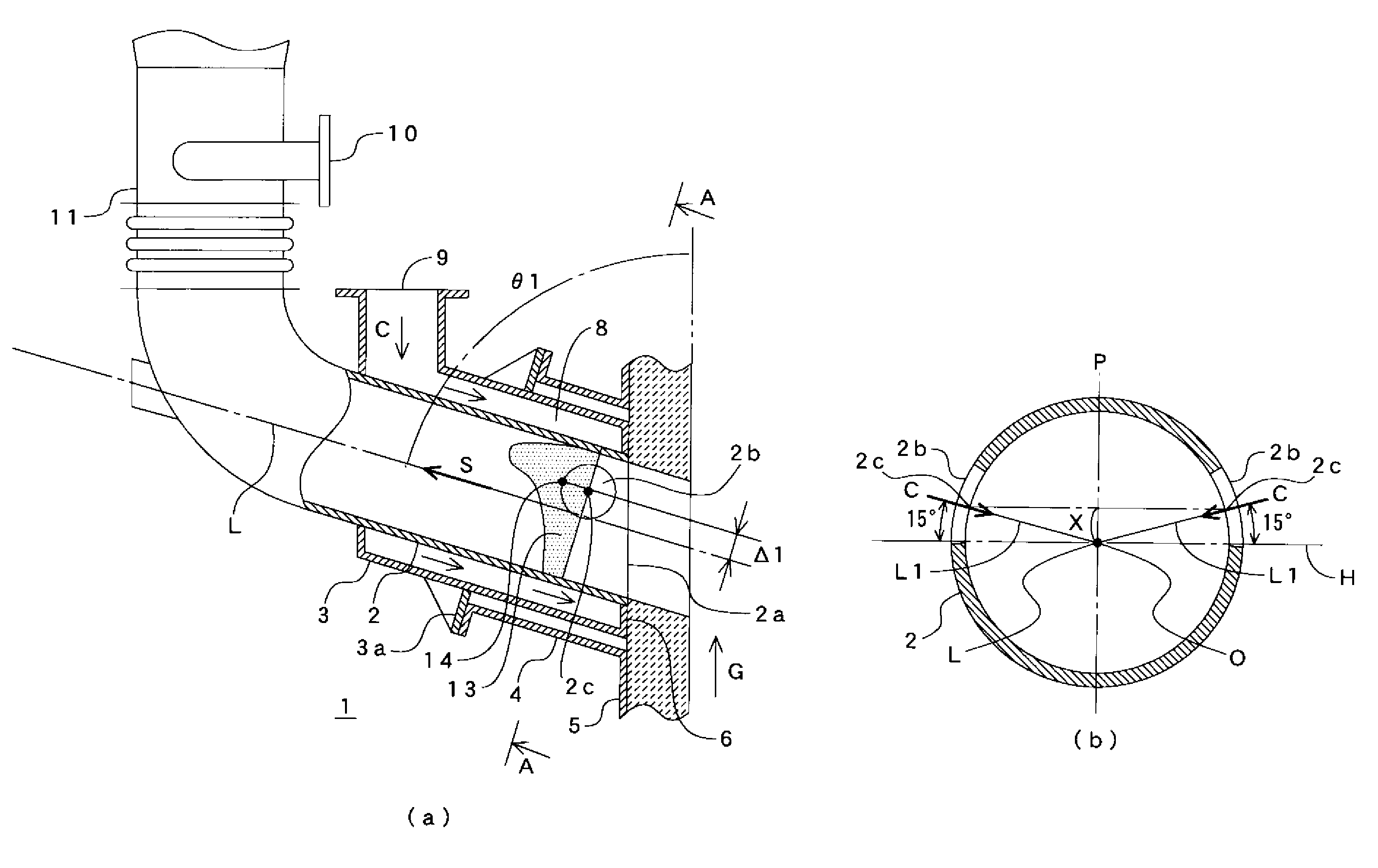 Combustion gas bleeding probe and method for running probe