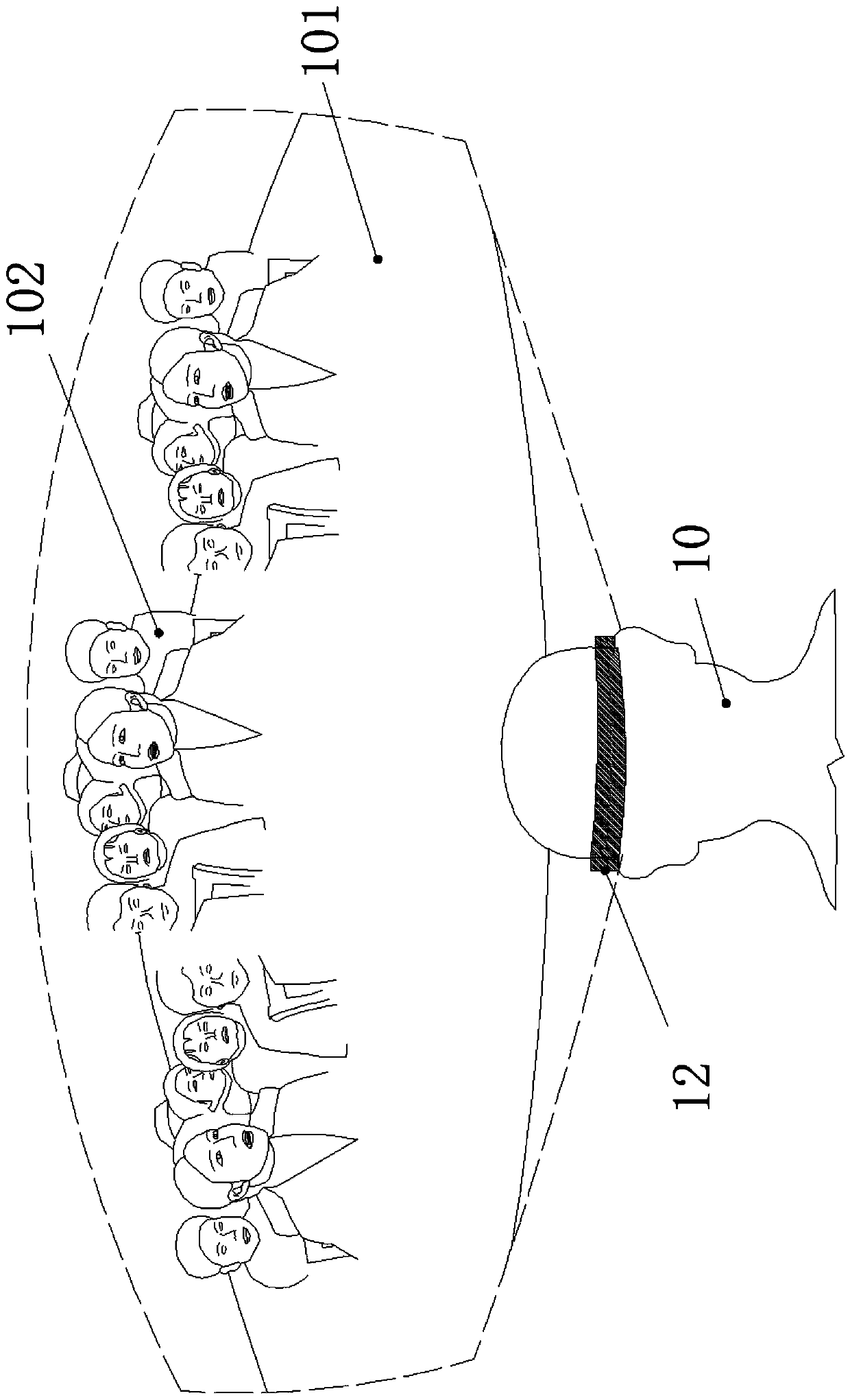 Method and device for simulating speech based on face changing technology and virtual reality technology