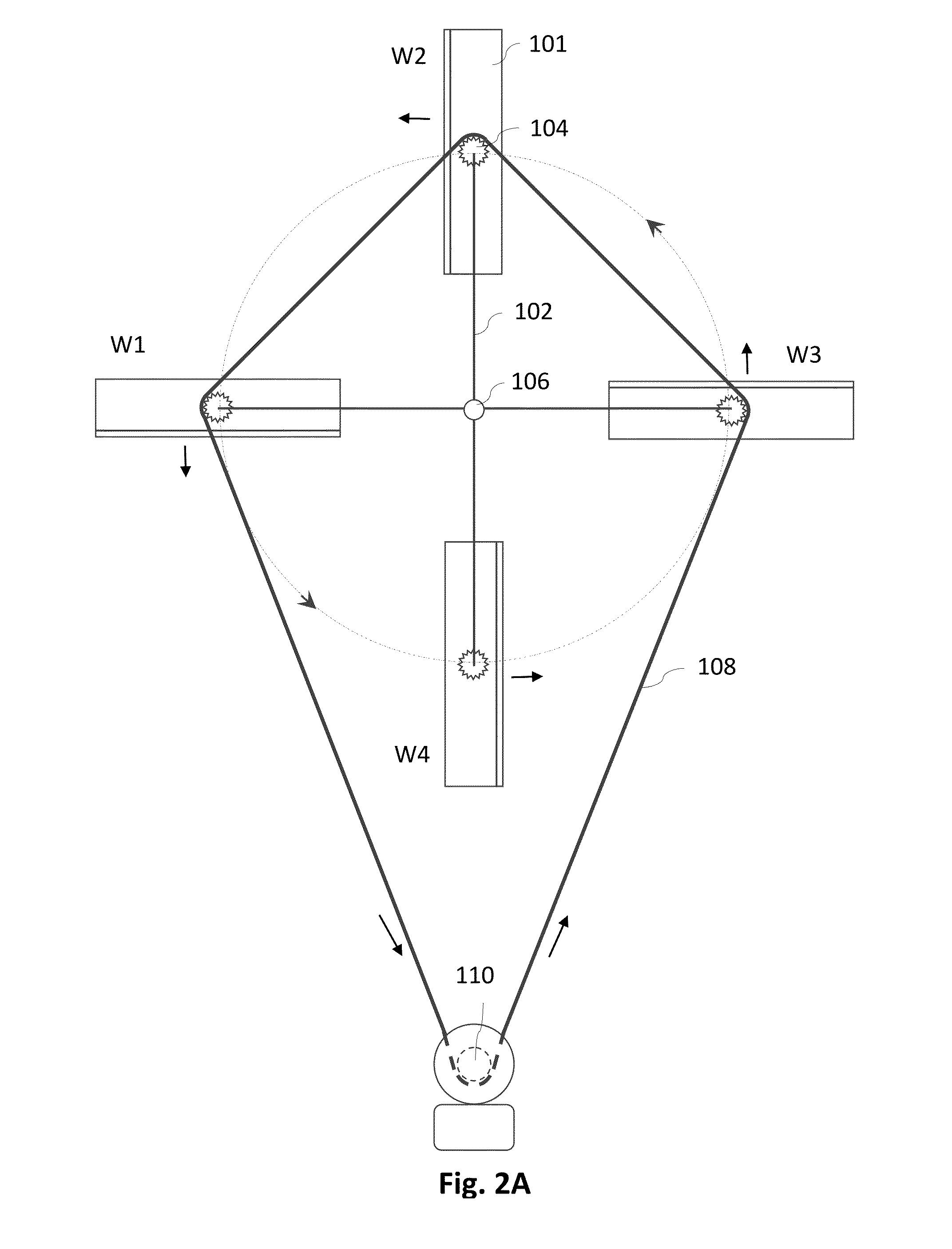 Airborne wind energy conversion system with endless belt and related
systems and methods