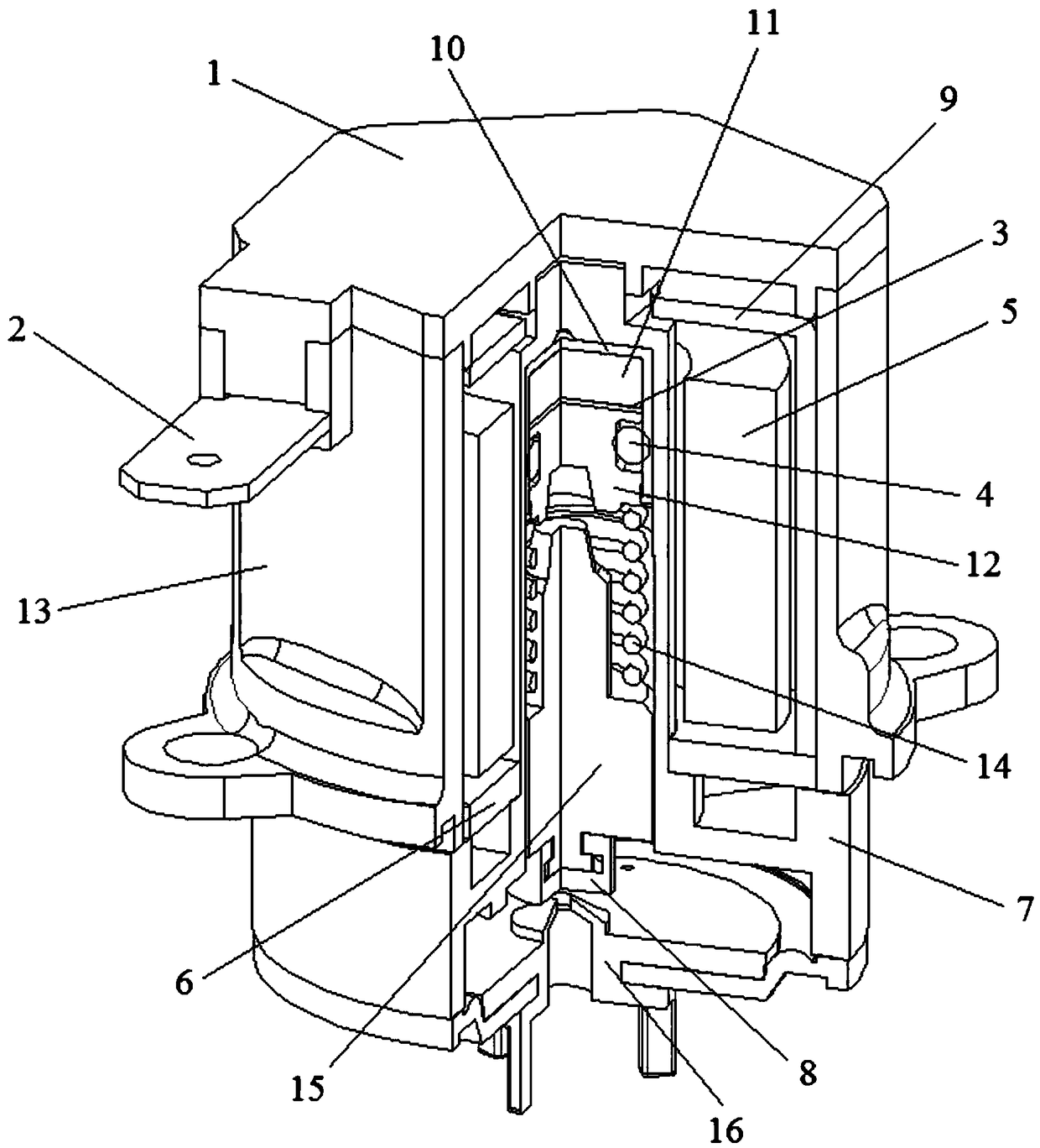 A waterproof and dustproof valve electromagnet