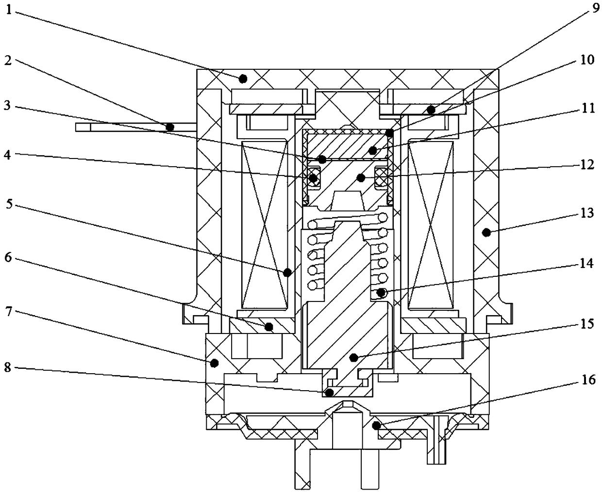 A waterproof and dustproof valve electromagnet