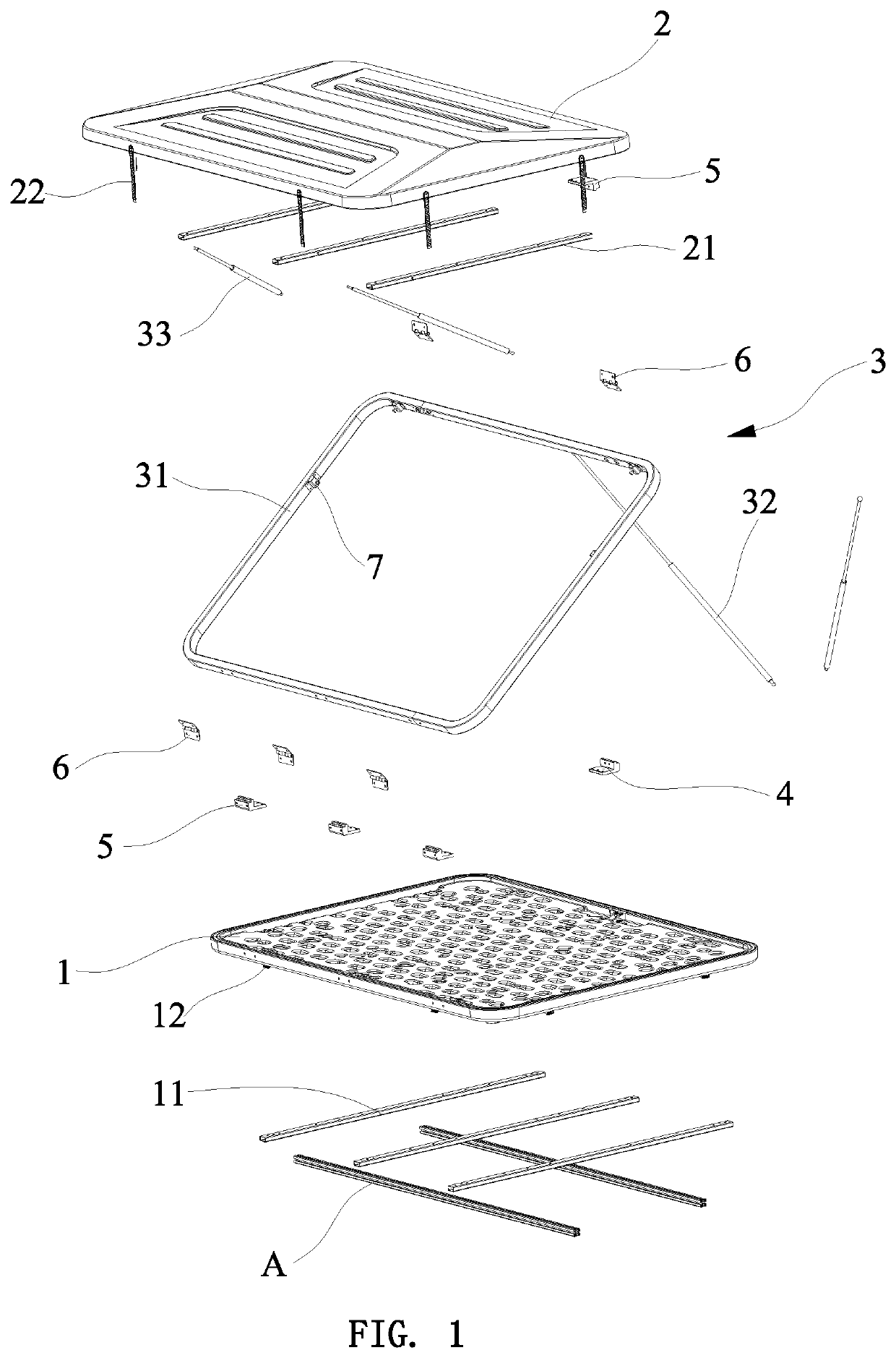 Foldable vehicle roof tent