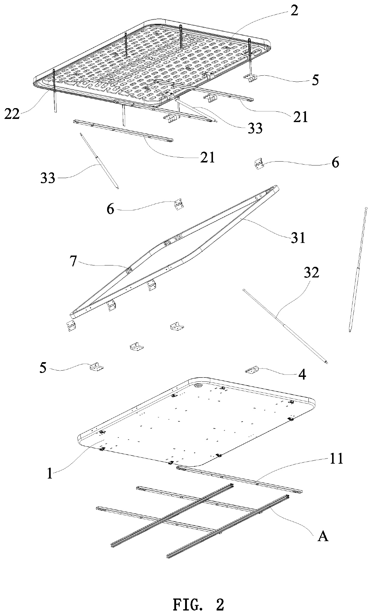 Foldable vehicle roof tent