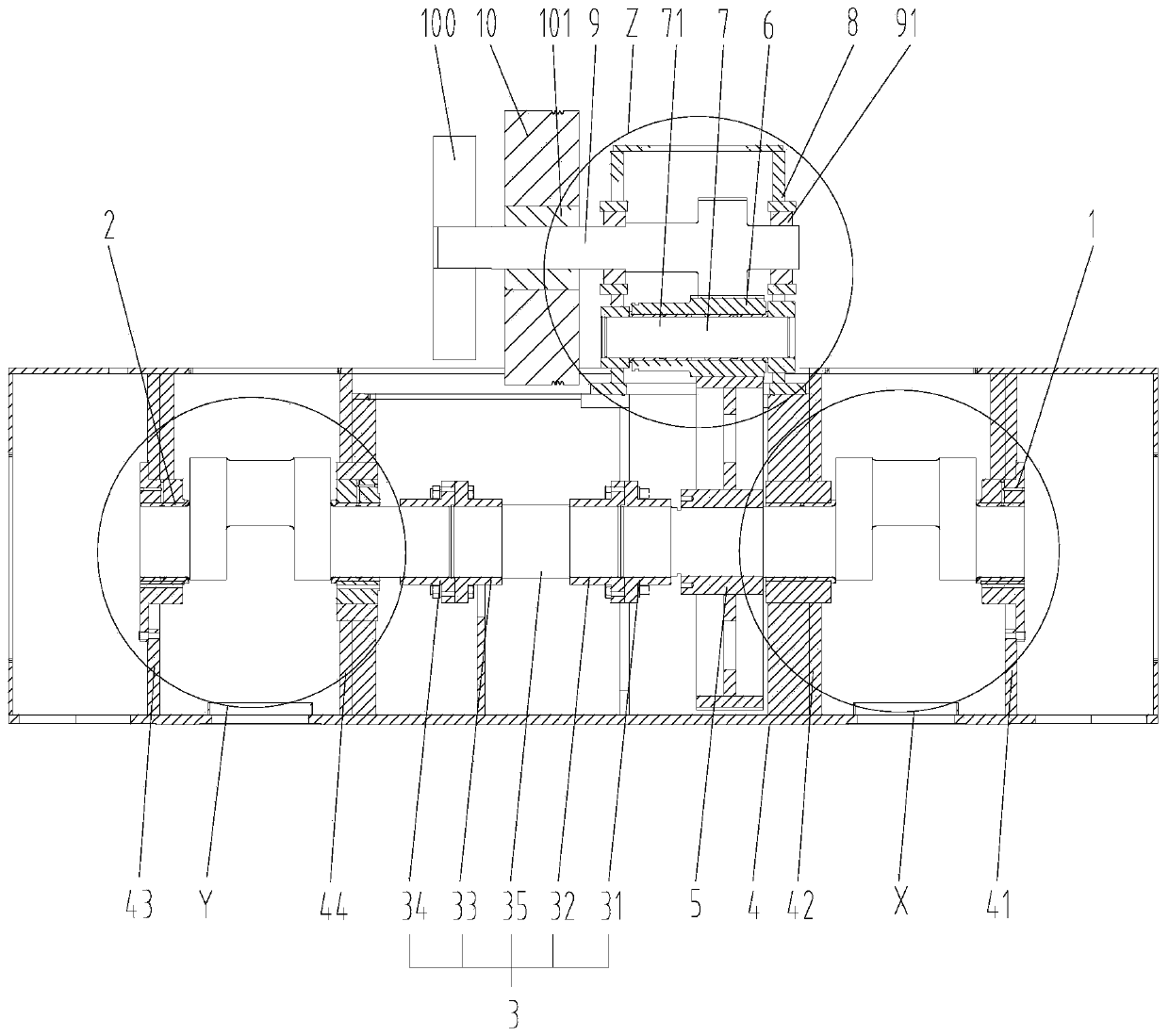 Multi-station press transmission device