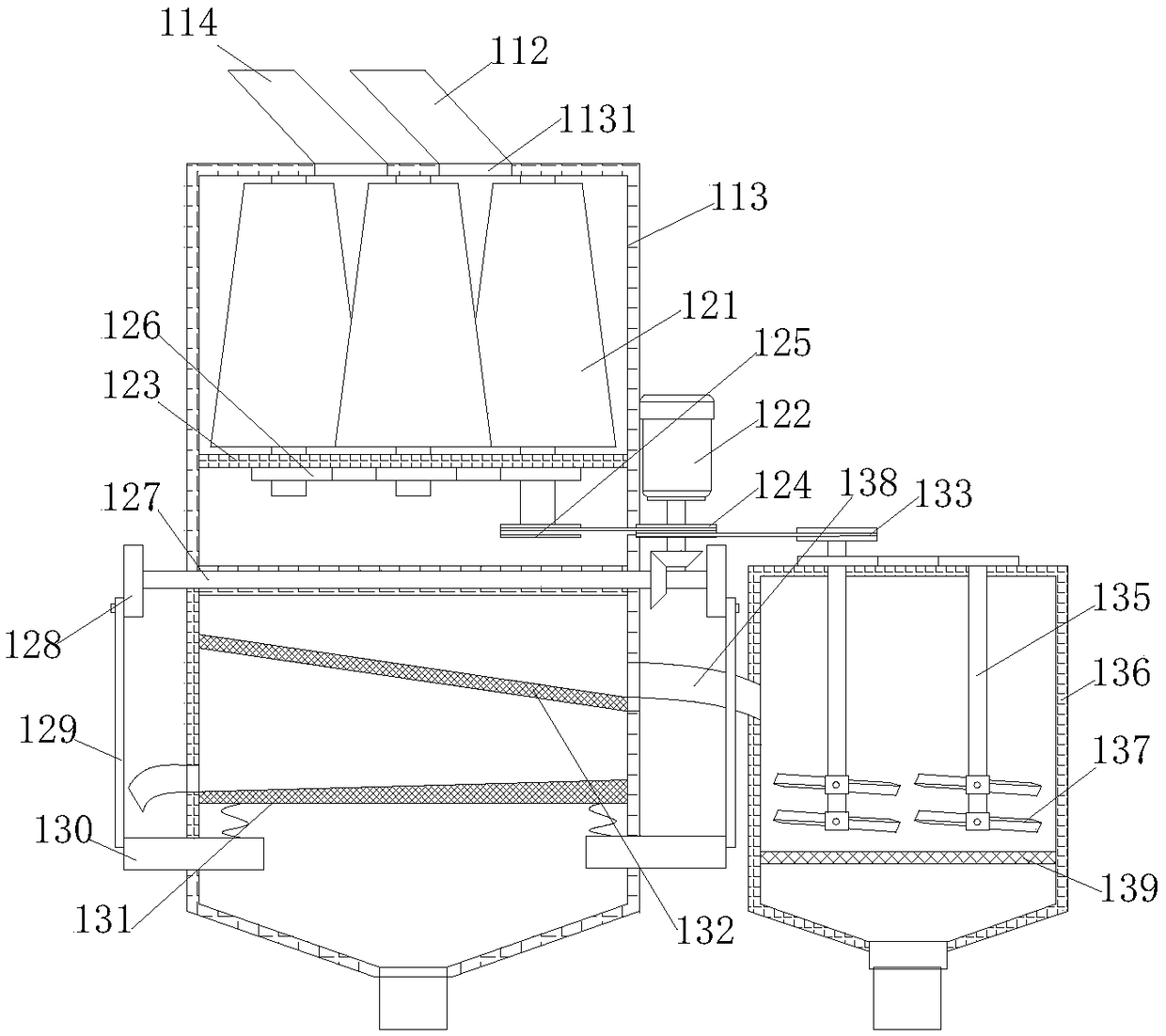 Corn processing equipment for agricultural machine