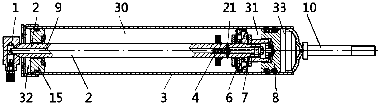 Single-barrel adjustable shock absorber