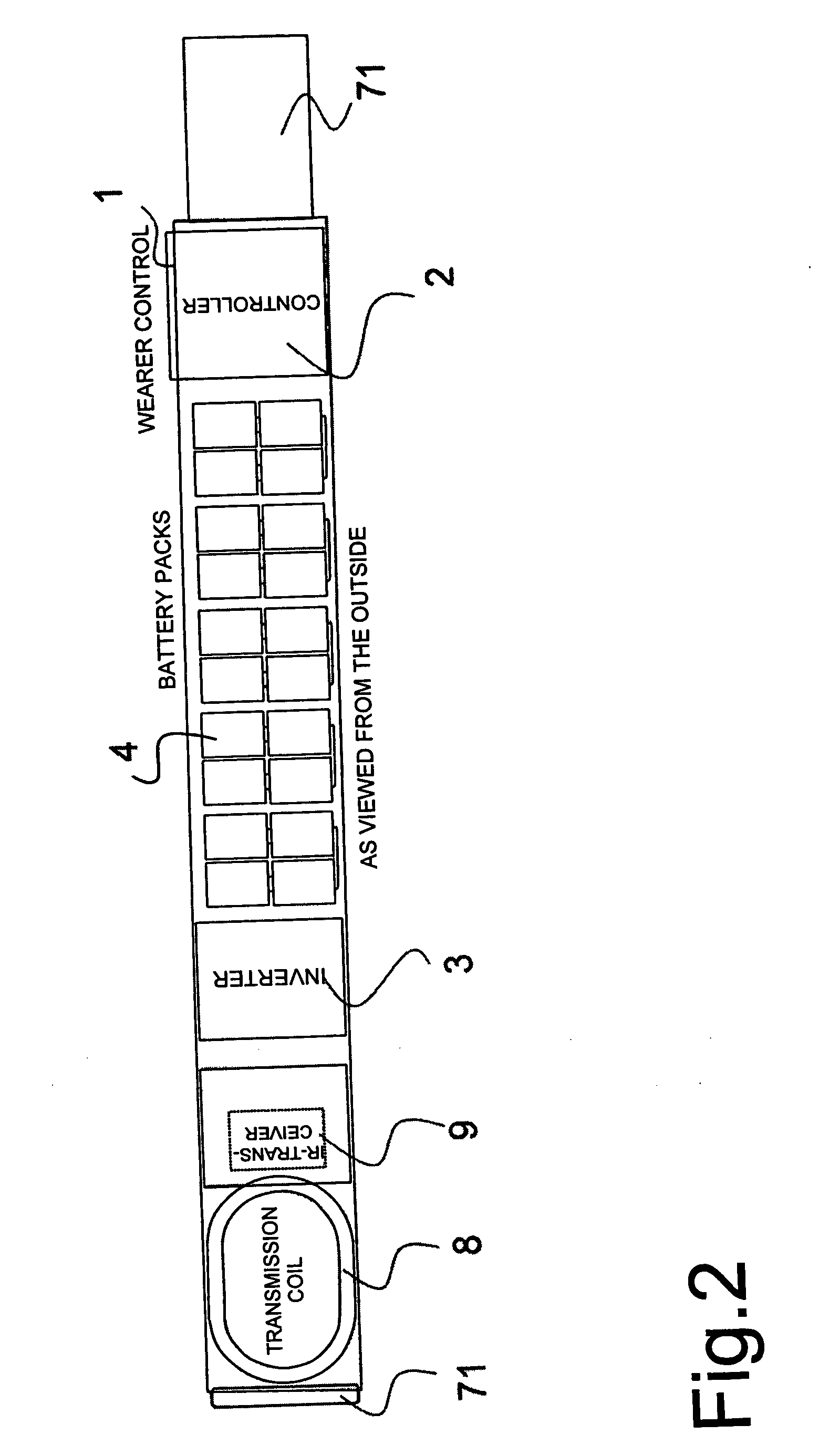 Assembly for wireless energy communication to an implanted device