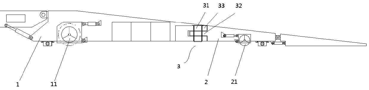 Automatic walking tunnel trestle capable of steering through rotating shaft as well as method