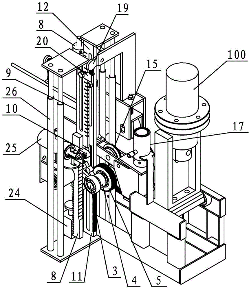 Automatic rebar cutting machine with sizing device and metering device