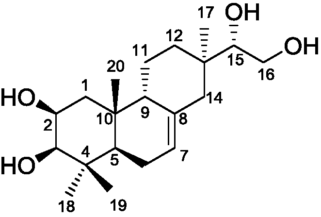 Lonicera macranthoides diterpenoid compound, preparation method and application thereof in resisting agricultural fungi