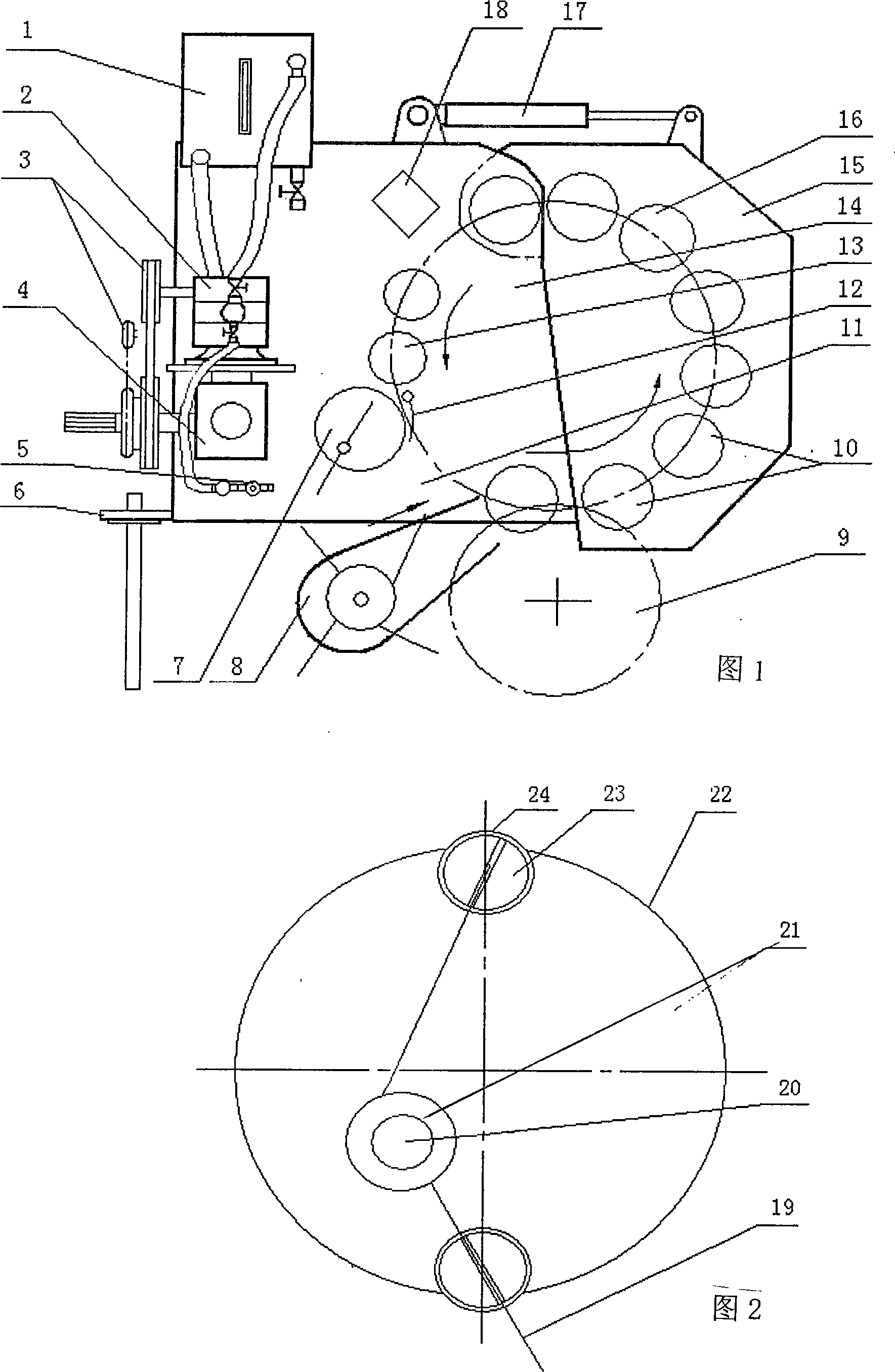 Steel roller type bundling gathering binder