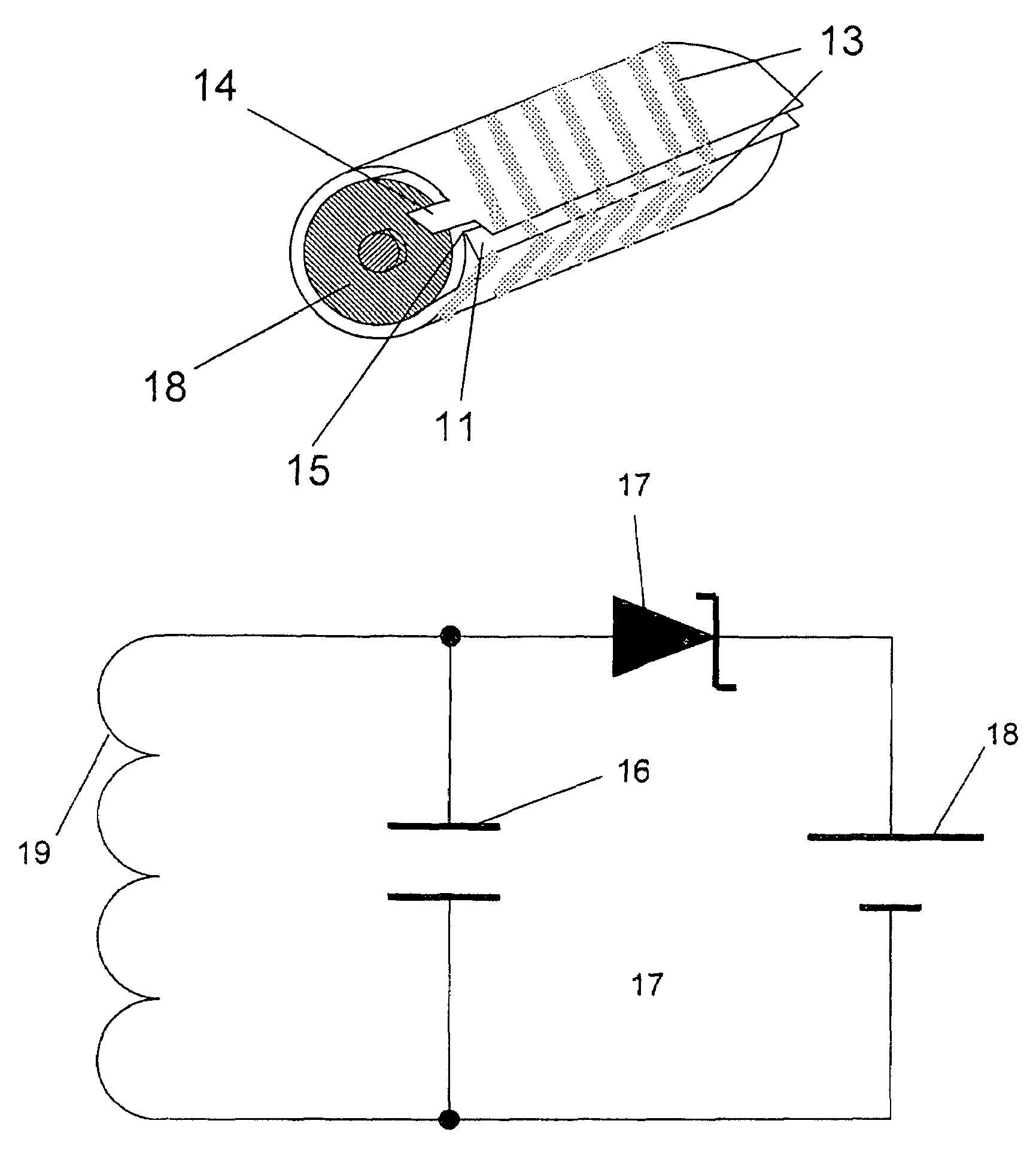 Battery label with wireless battery charging circuit