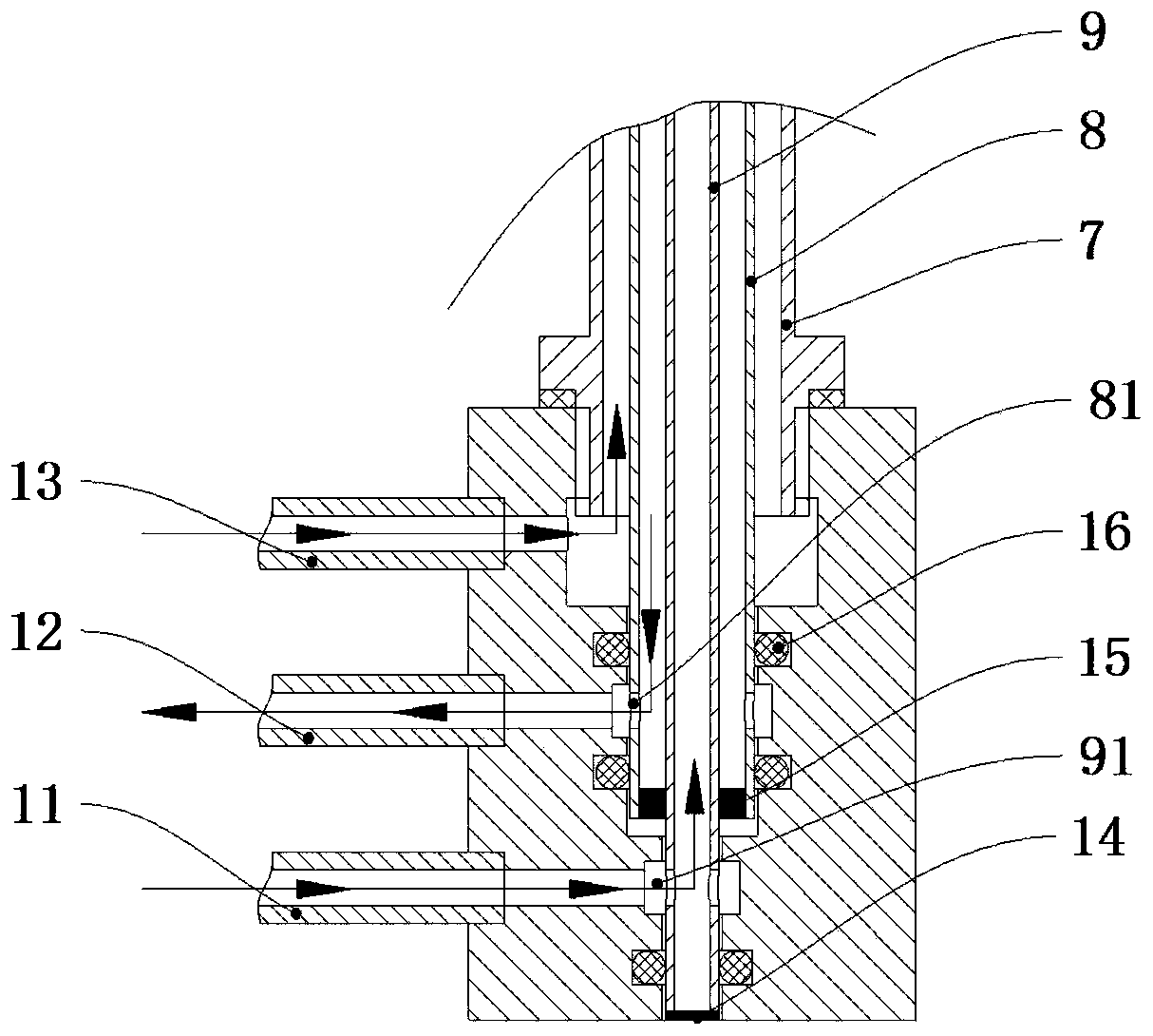 Hot end fuel and lubricating oil pipeline structure of turbine engine