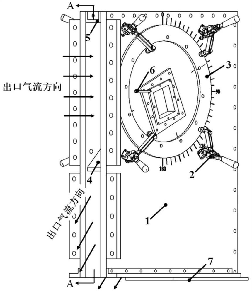 Turbine experiment device capable of quickly replacing test and measurement blade grids