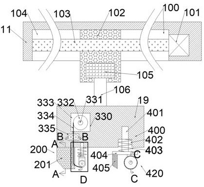 Equipment special for additionally arranging steel wires in strip-shaped leather