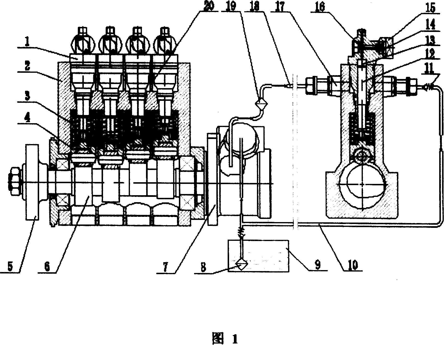 Electric controlled assembly of combination pump