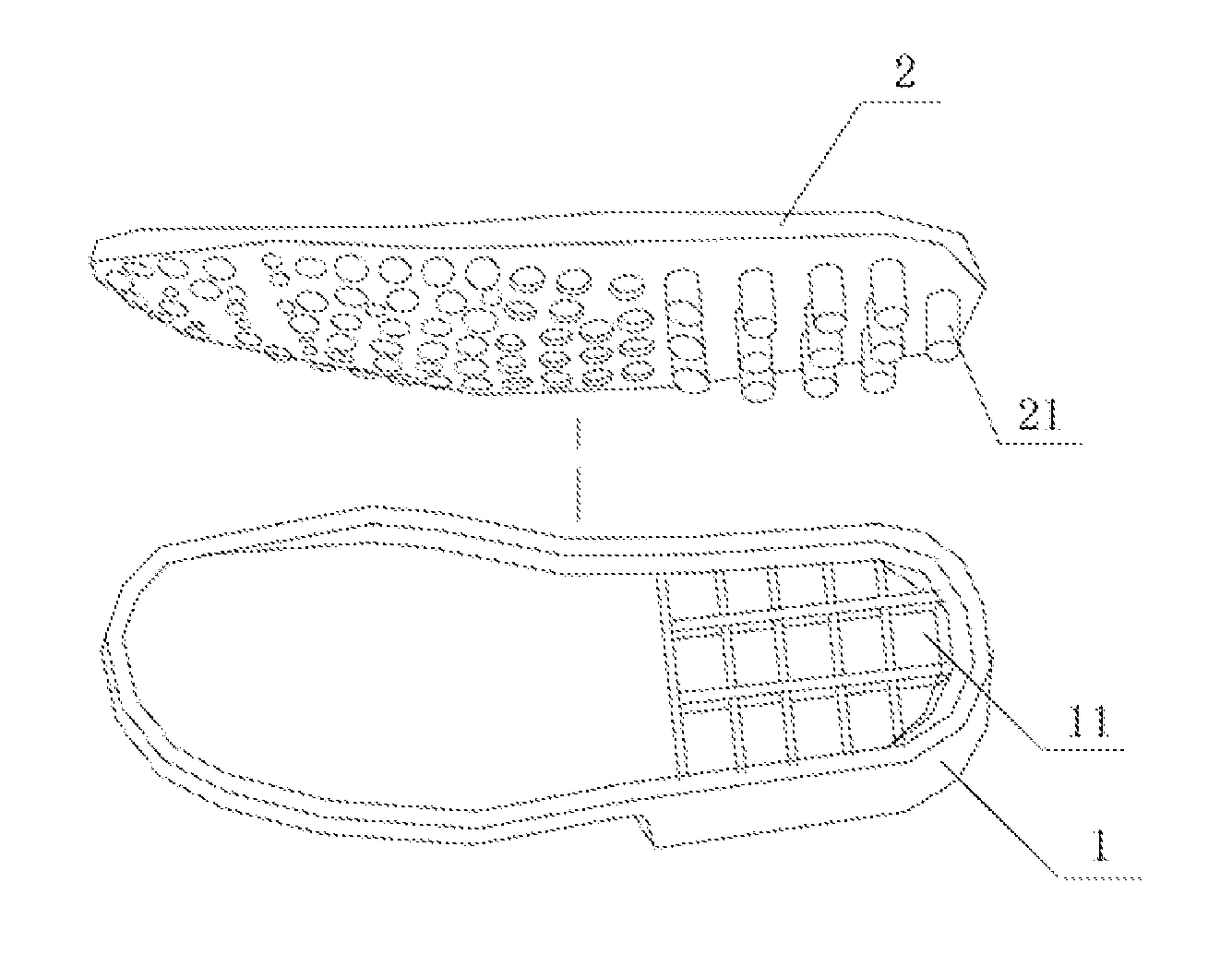 Shoe Soles With Damping Foot Pads