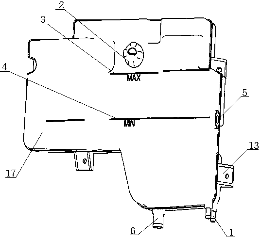 Expansion tank of automobile