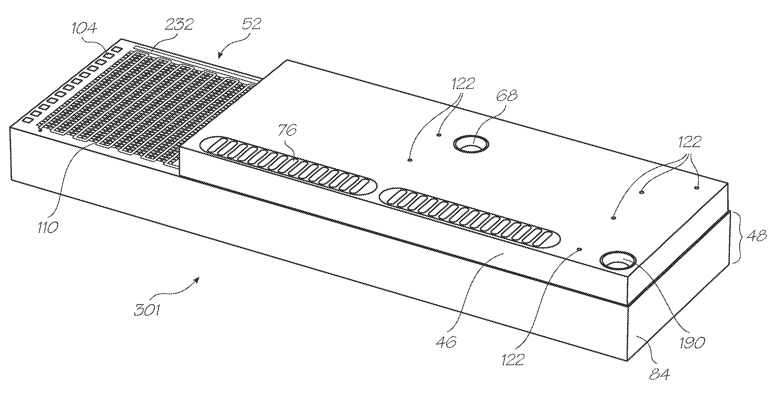 Test module with suspended electrochemiluminescent probes