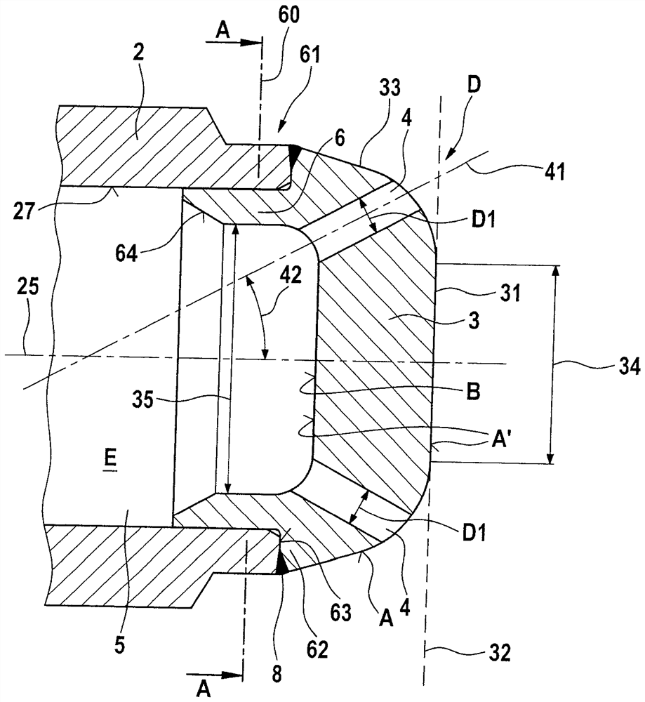 Pre-chamber spark plug having adapted cap geometry