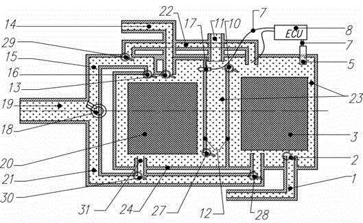 Back flushing regeneration device of diesel particulate filters