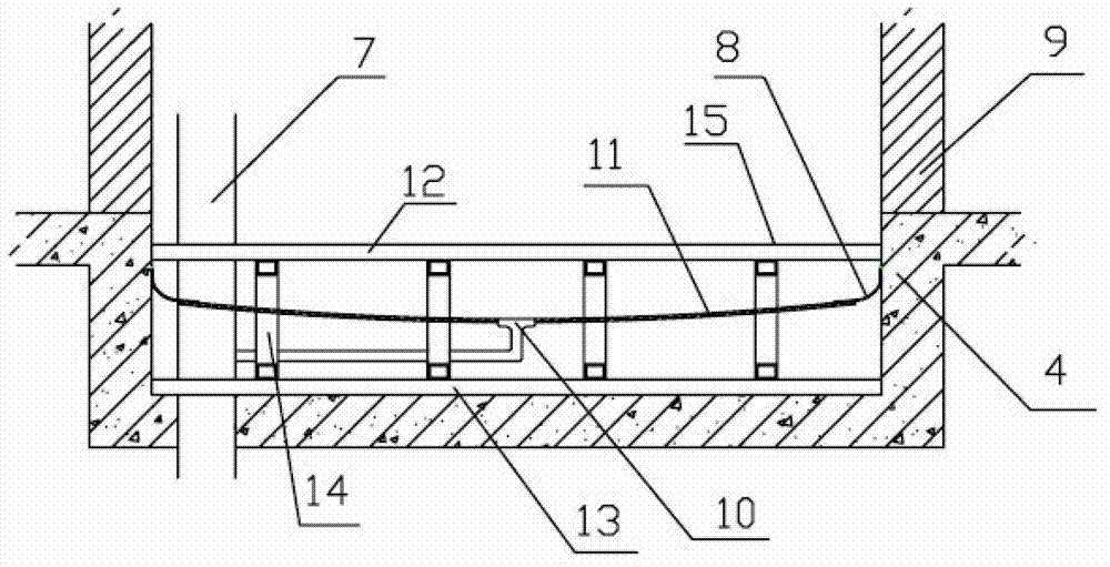 Frame for bathroom caisson, bathroom caisson and construction method