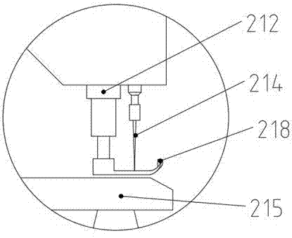 Suturing device for bamboo winded product bamboo strip curtain