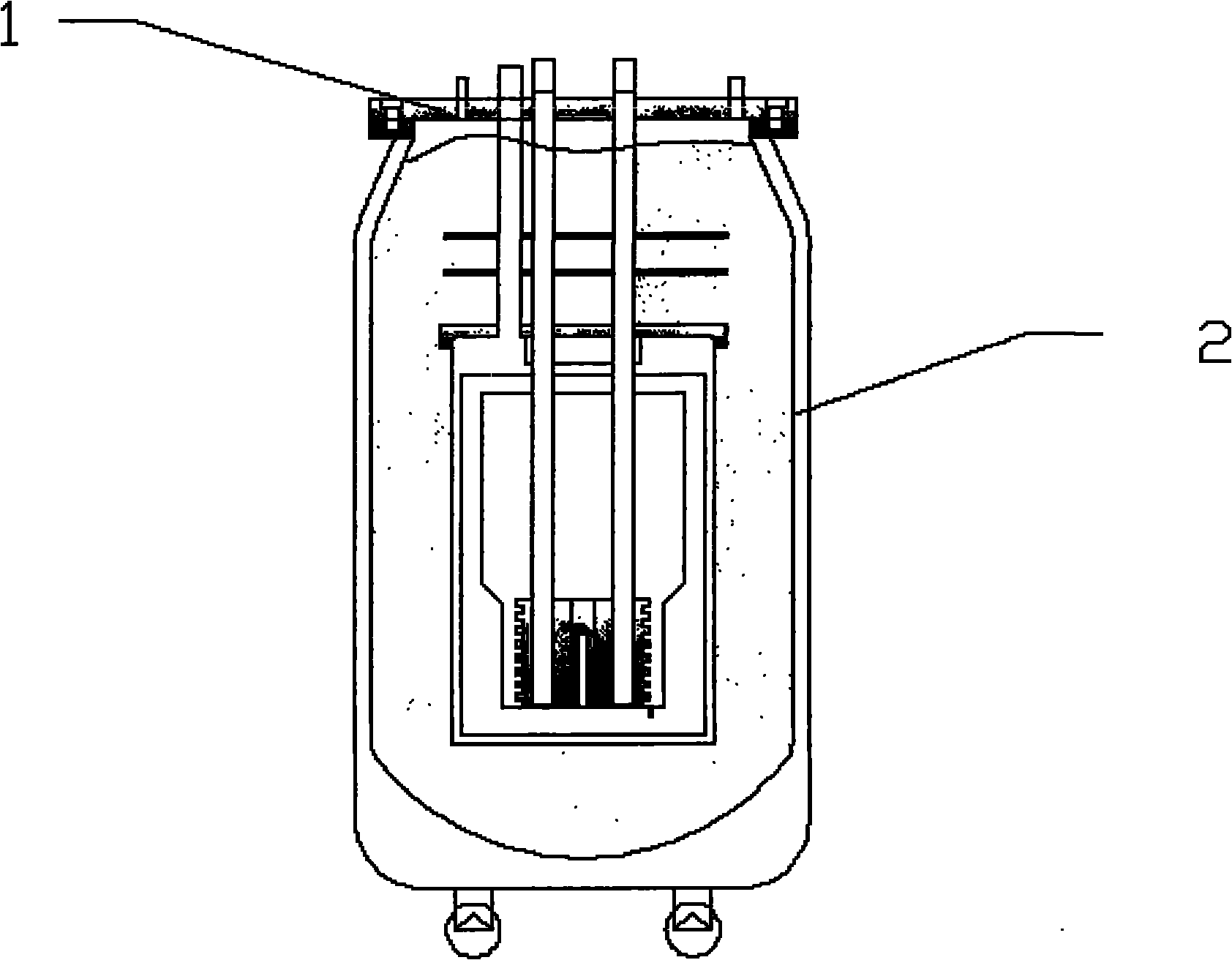 Quasi-adiabatic sealing type argon three-phase-point recurrence device