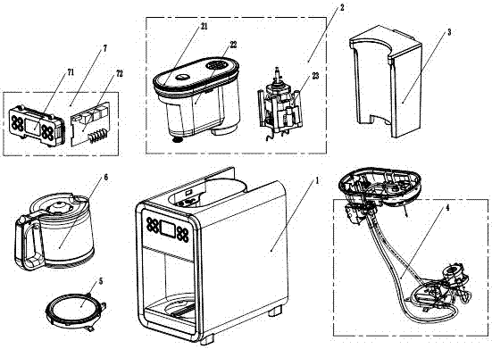 Full-automatic coffee making machine and working method thereof