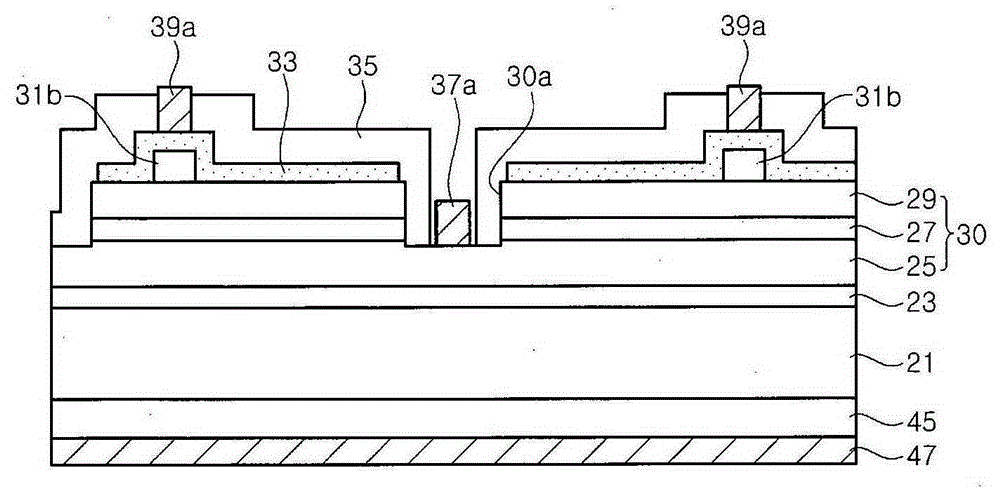 LED chip with electrode pads