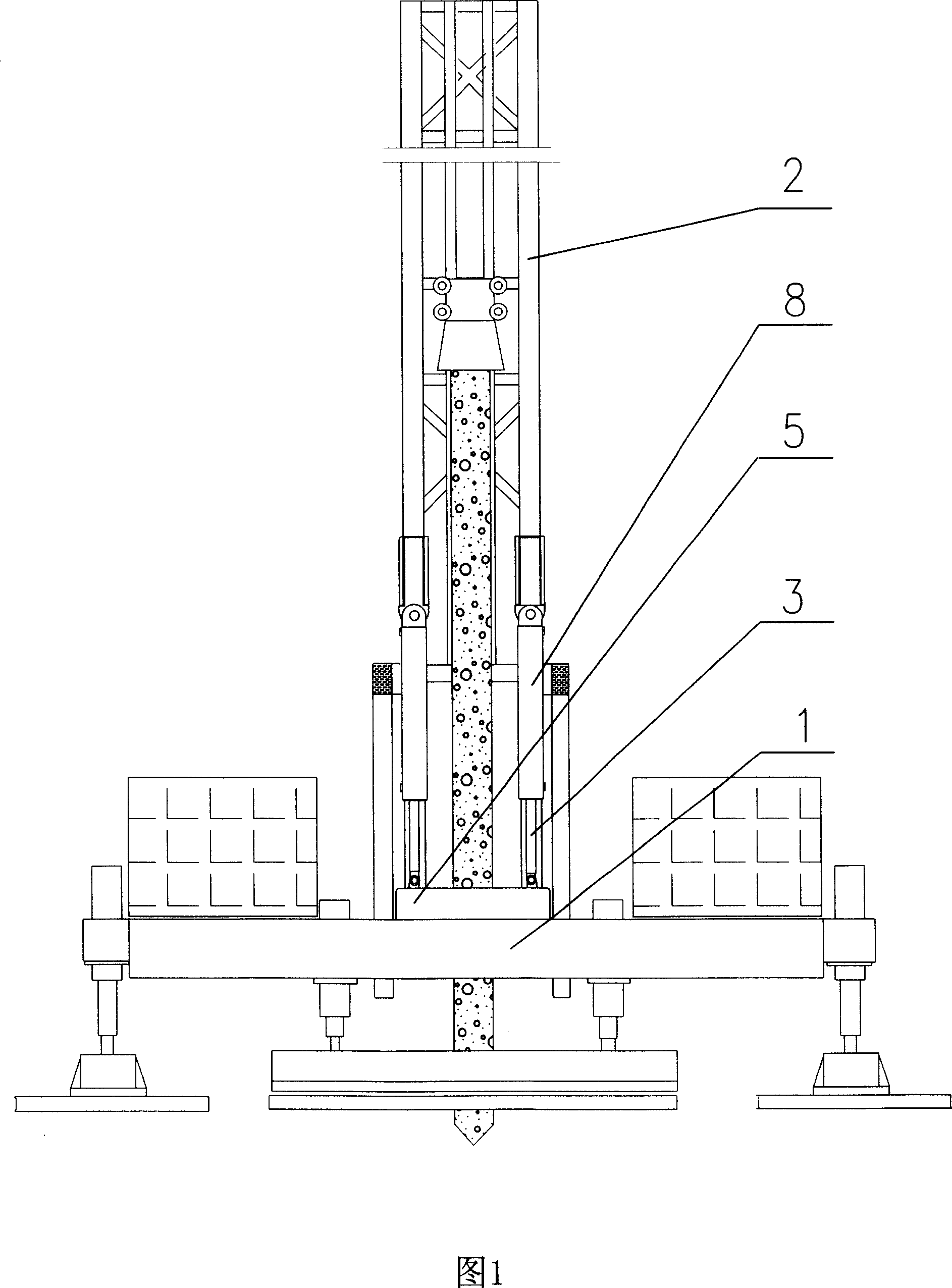 Pressure maintaining device for static pressure pile machine