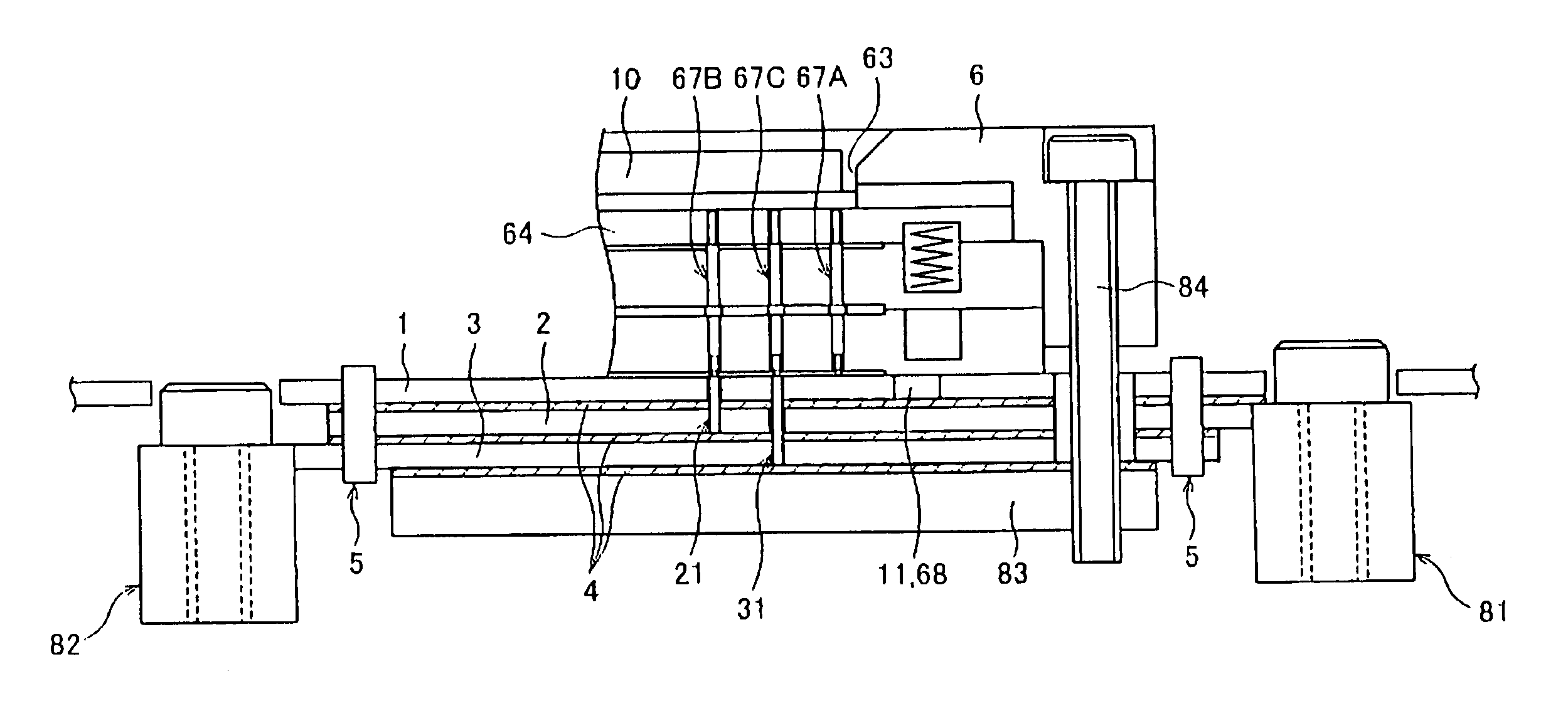 Mounting member of semiconductor device, mounting configuration of semiconductor device, and drive unit of semiconductor device