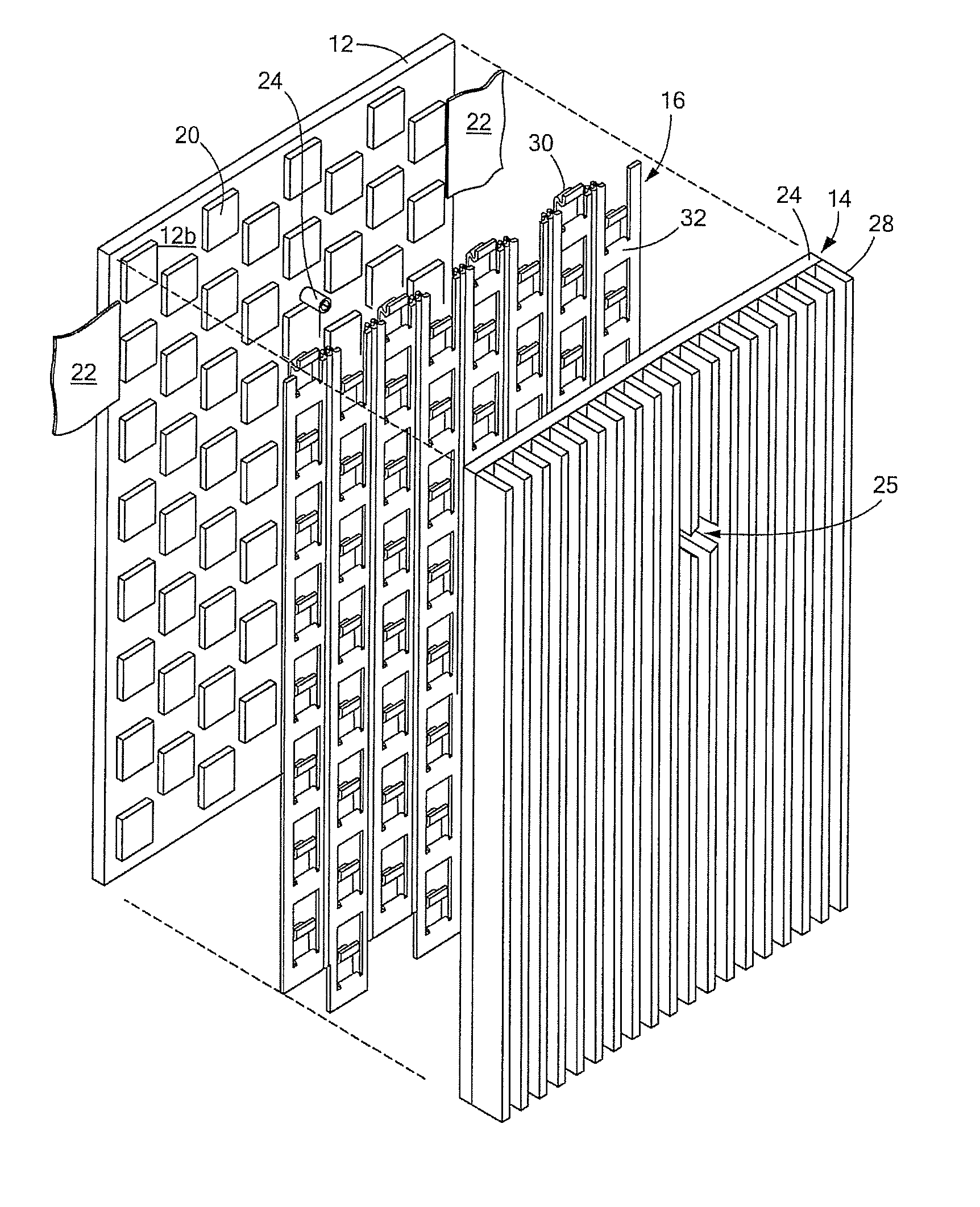 Heat Sink Interface Having Three-Dimensional Tolerance Compensation