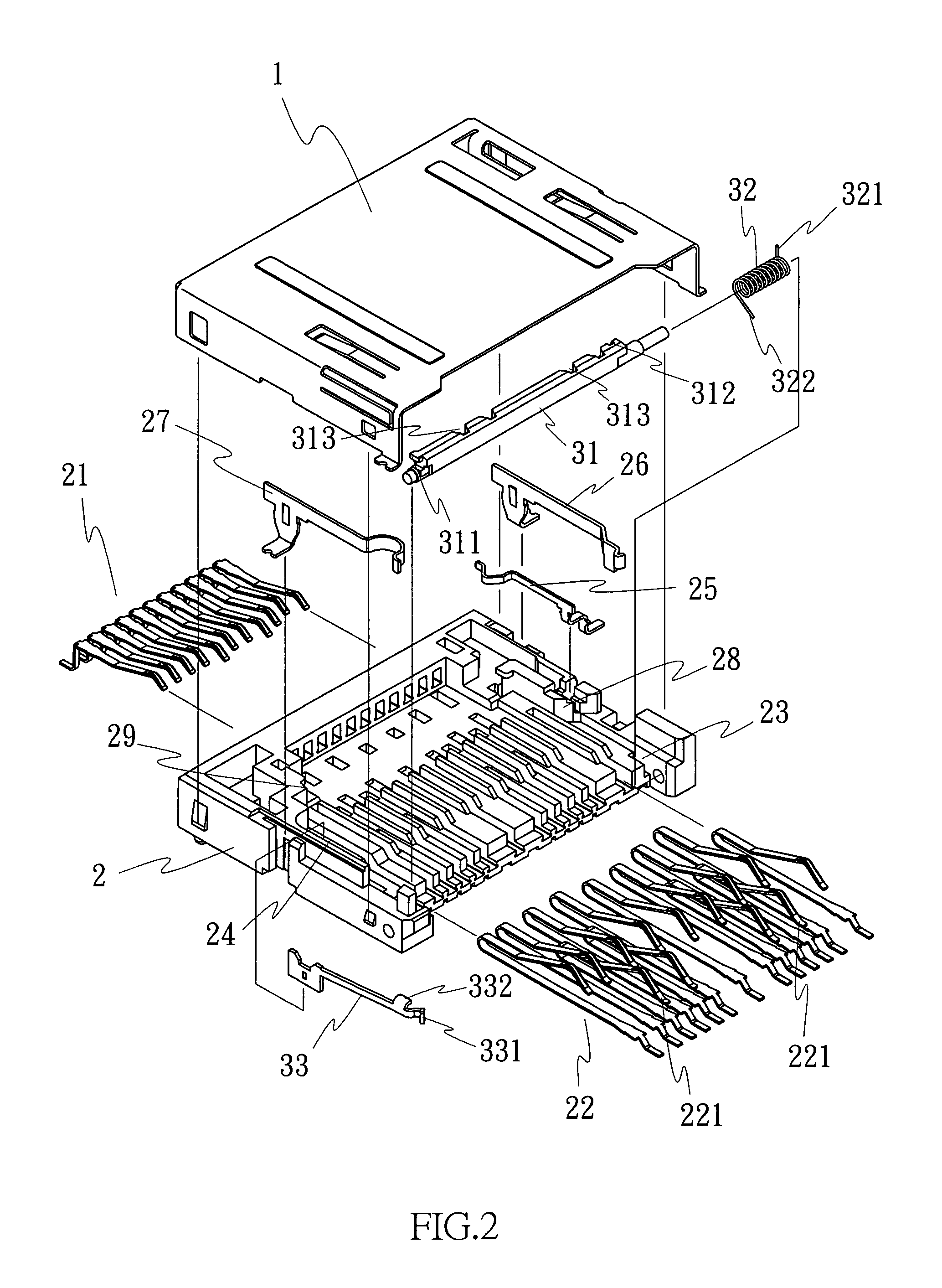 Universal memory card adapter having a movable door