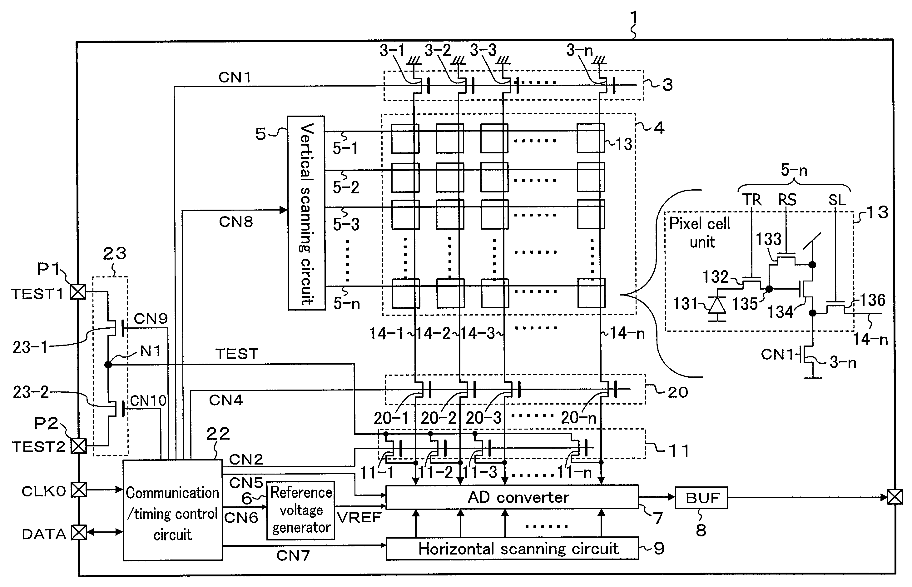 A/d converter-incorporated solid-state imaging device