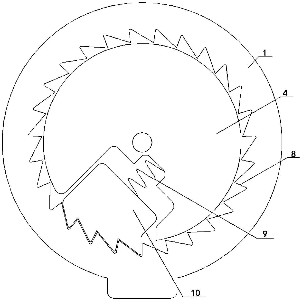 Adjustable metro handle capable of being telescopically straightened and fixed through centrifugal force