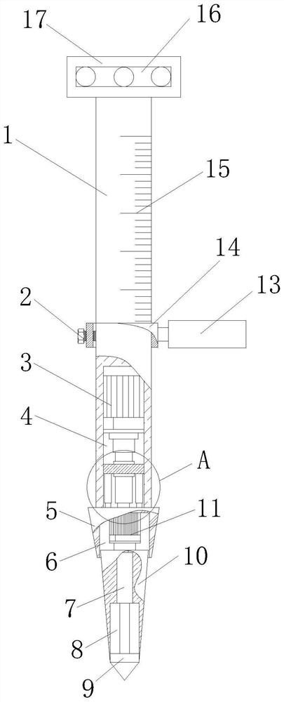 Deep sampling device for soil heavy metal pollution remediation