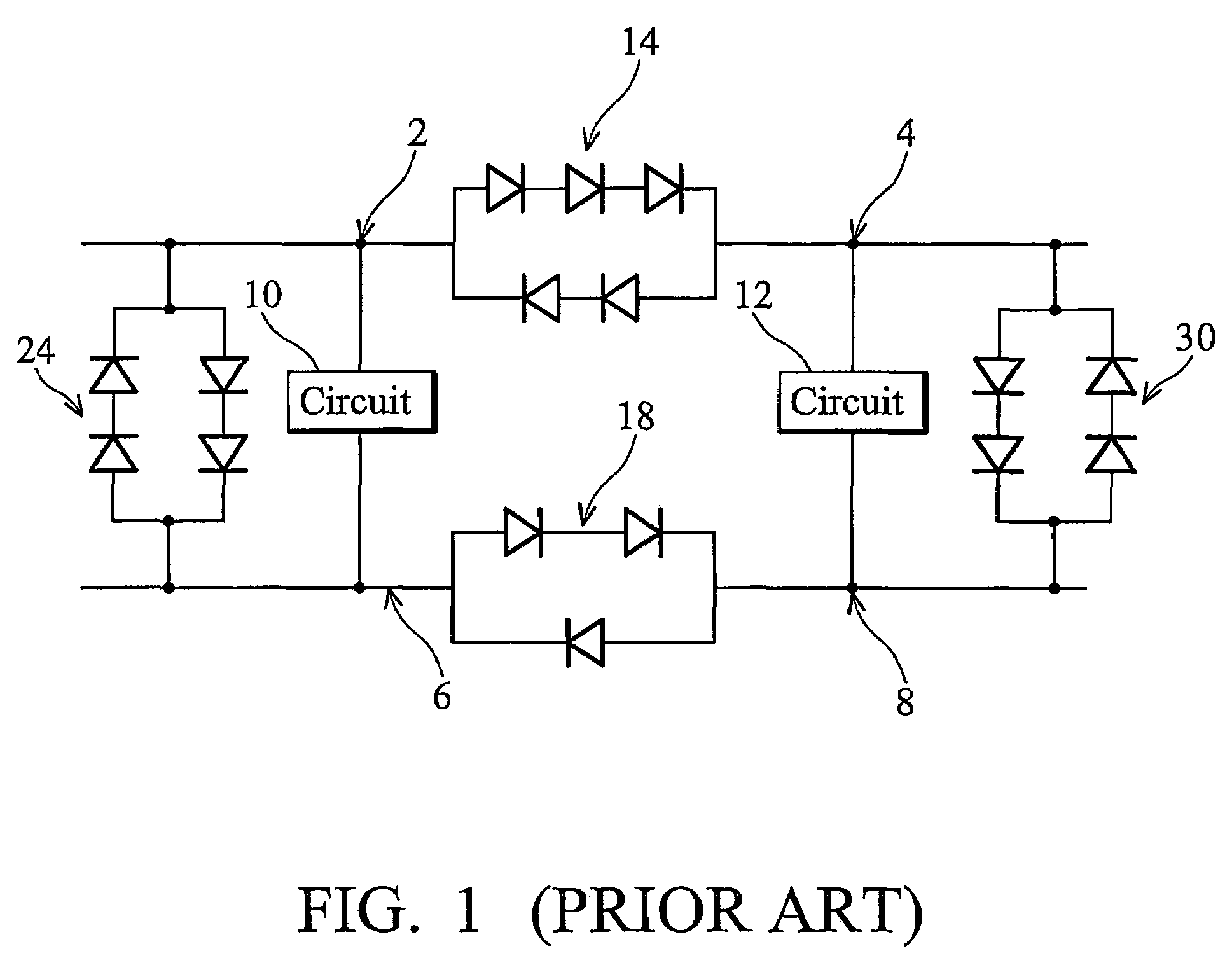 Multi-domain ESD protection circuit structure