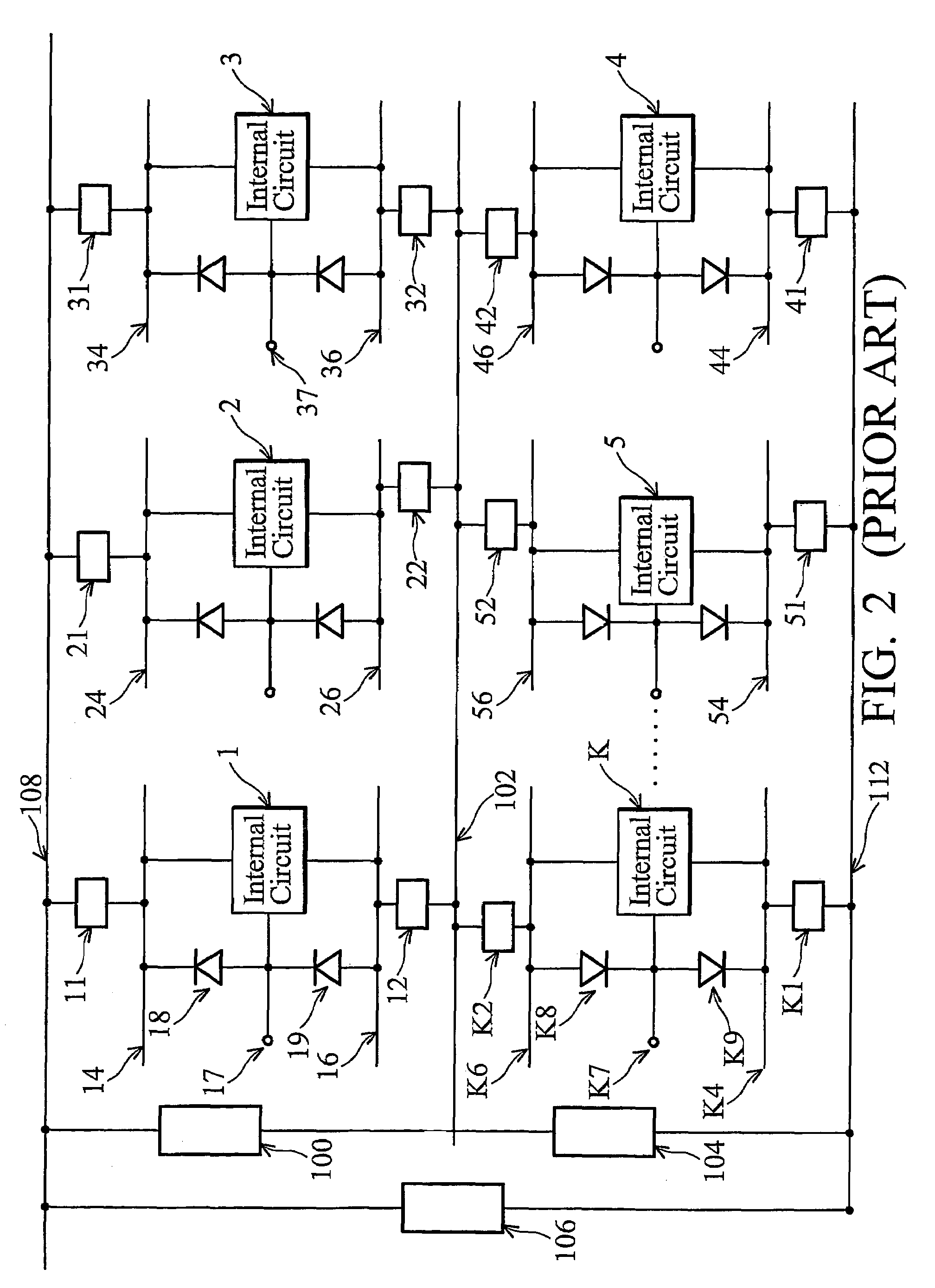 Multi-domain ESD protection circuit structure