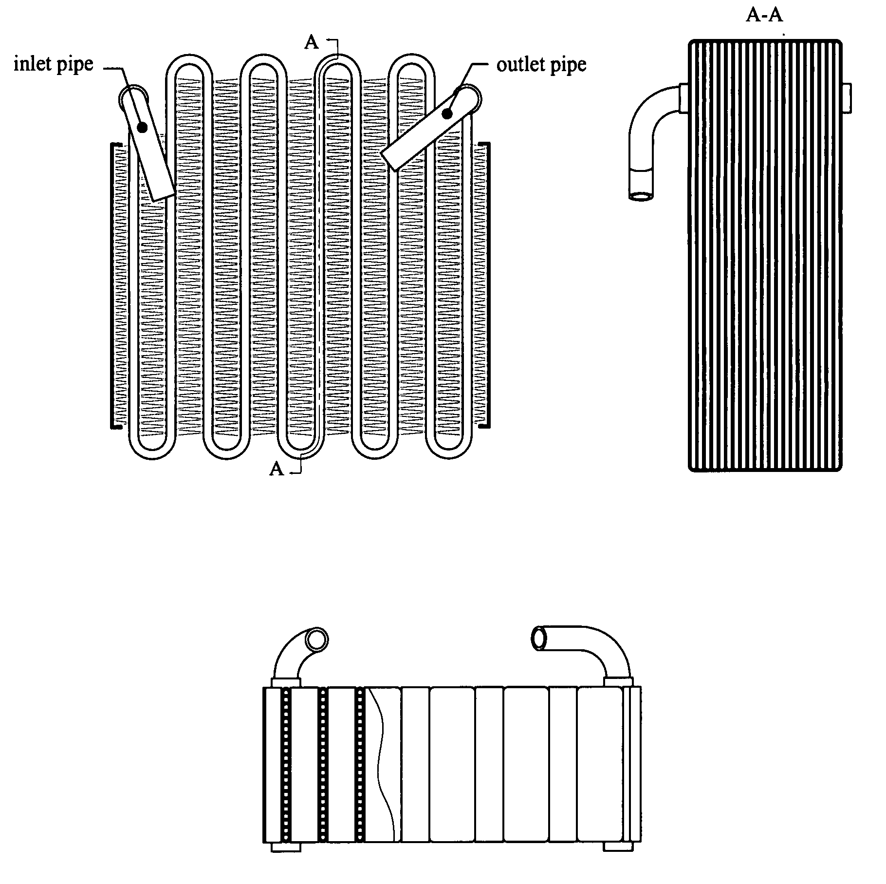 Condenser and radiator of air conditioning refrigeration system