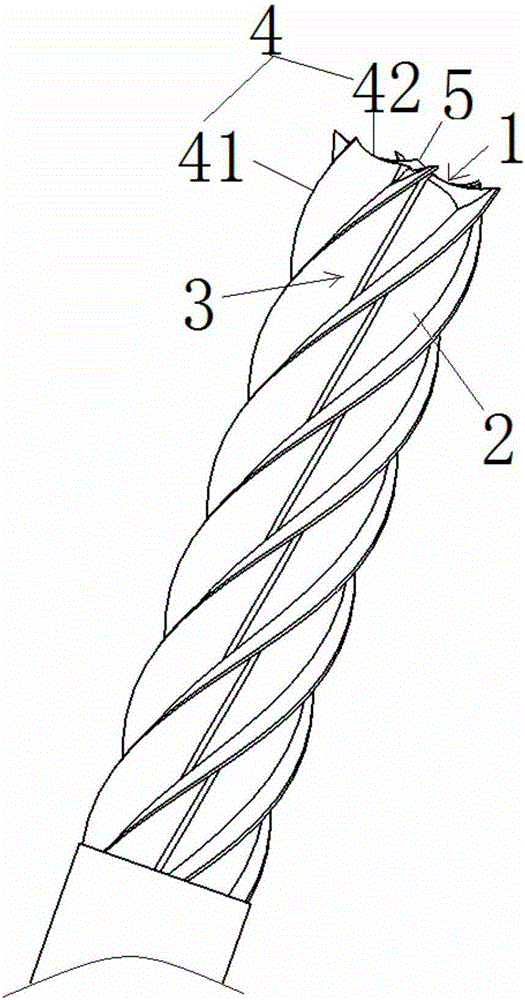 Drilling and milling composite tool for fiber composite material and drilling and milling method for fiber composite material