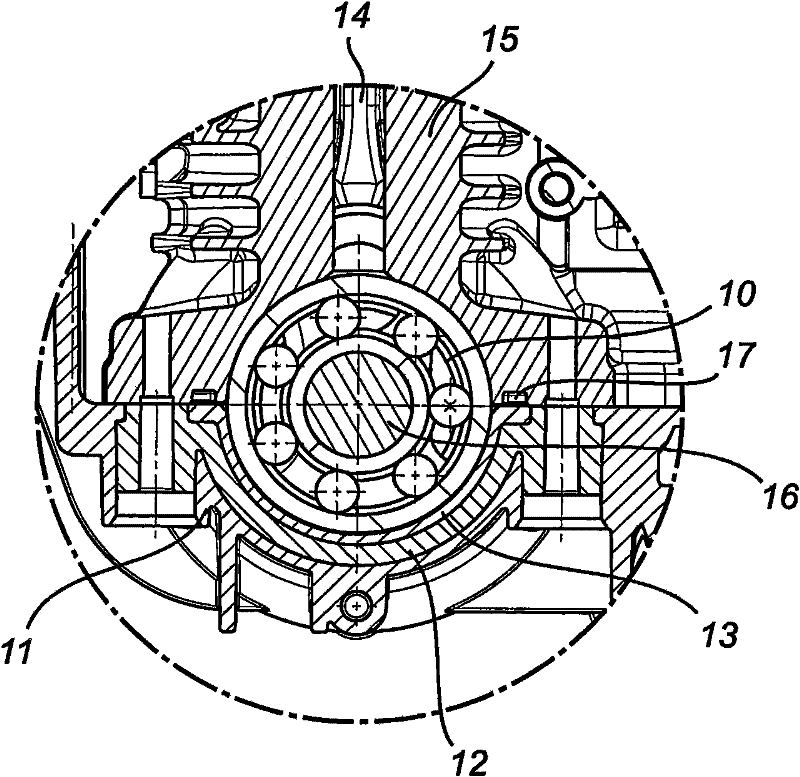 A crankshaft bearing arrangement of a combustion engine