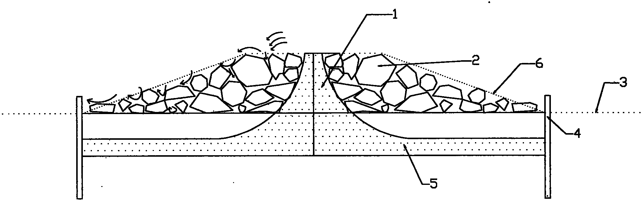 Ecological overtopping dam and construction method thereof